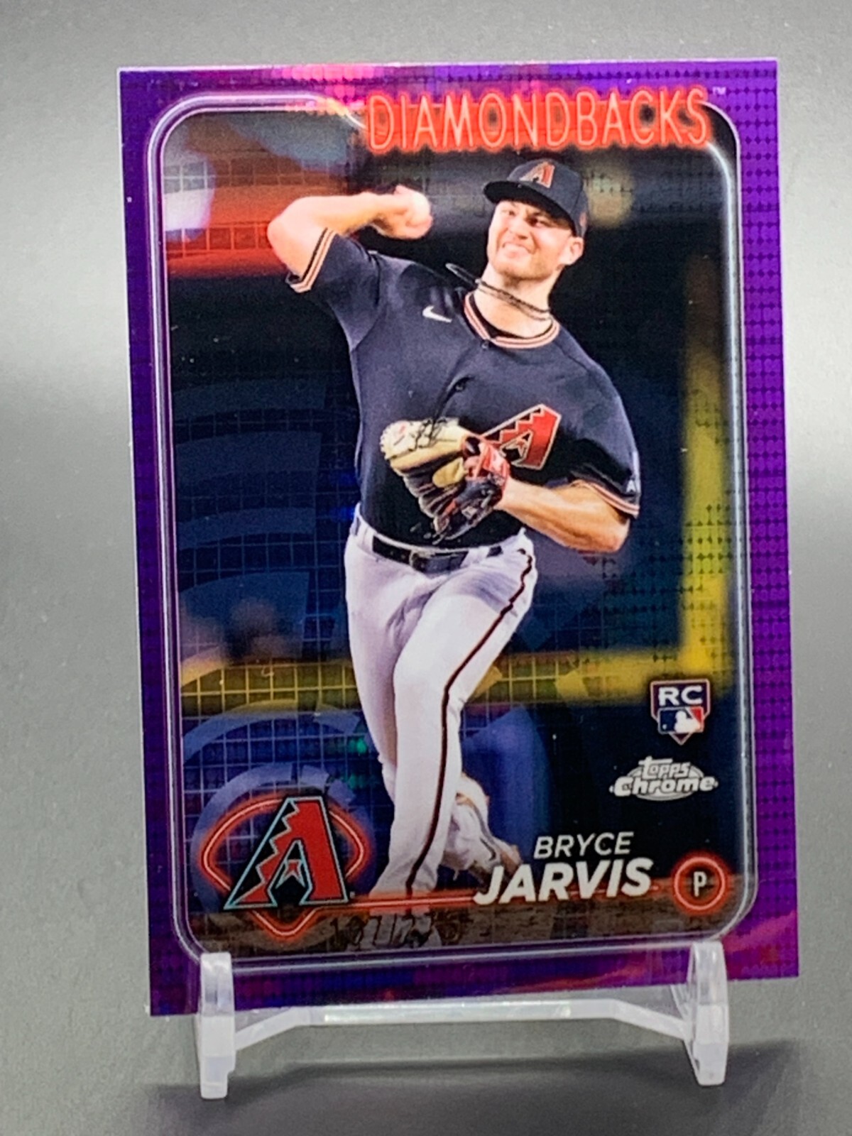 2024 Topps Chrome Purple Sonar Refractor #75 BRYCE JARVIS Diamondbacks RC #/275