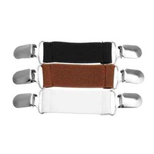 3PCS Dress Pants Clip Garment Metal Waistband Extender Clothes Accessory Silver