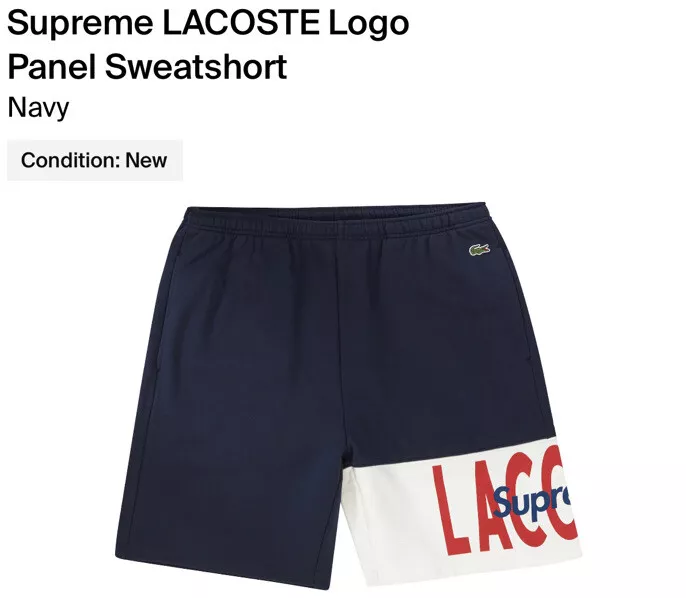 Supreme hotsell lacoste shorts