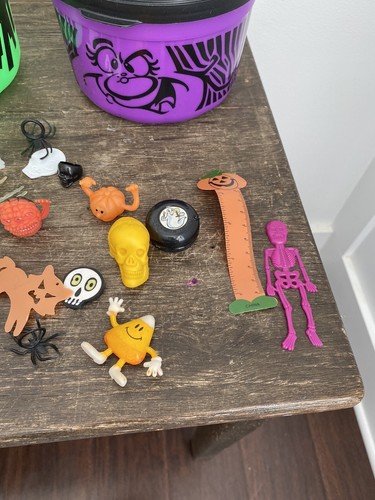 Vintage 1986 1991 McDonald’s Halloween Buckets Pail Pumpkin Witch + Toys Crayola - Picture 2 of 18