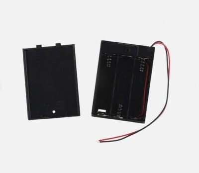 Power Battery Storage Case Box Holder Leads 3 Slots AA Battery Holder Box 4.5V