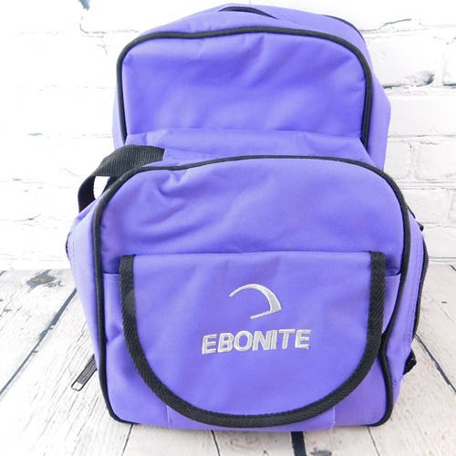 Ebonite Bowling Ball Bag Purple Single Ball Lightweight Canvas - Adj Strap - Picture 15 of 17