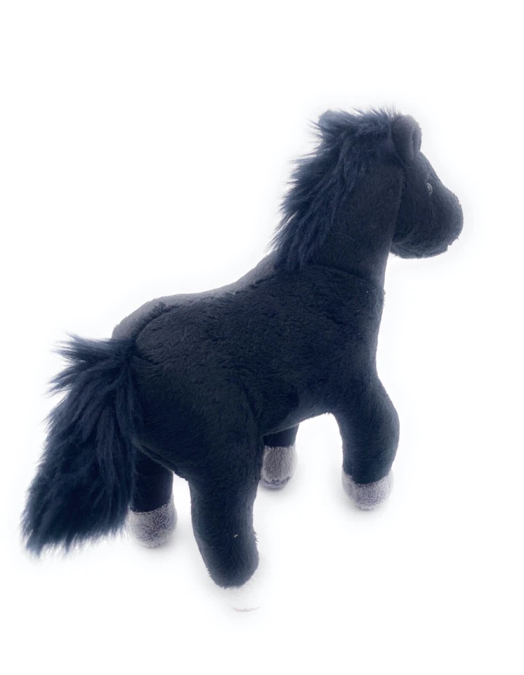 Plüschtier Kuscheltier Stoff Tier Pferd schwarz stehend 25 cm - Bild 4 von 4