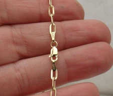 7" Textured Paper Clip Oval Link Bracelet with Lobster Lock Real 10K Yellow Gold