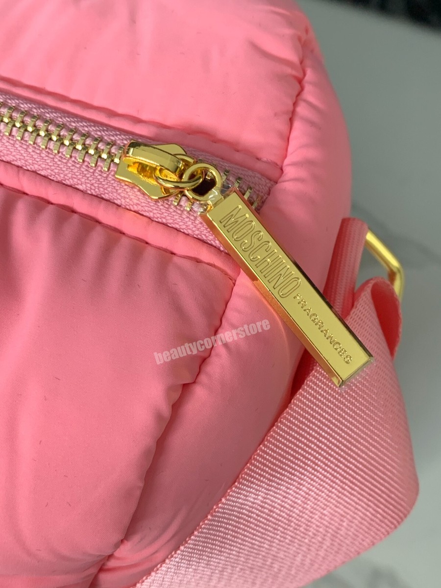 Moschino Fragrances quilted pink Weekend Bag overnight shoulder
