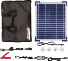 Tecmate Optimate Solar Duo 20W Travel Kit, TM-522-D2TK, 6-Step 12V / 12.8V 1.67A