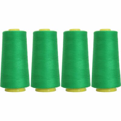 4 BIG CONES DK GRASS SERGER SEWING THREAD 2750 YD TEX 27 40S/2-THREADART