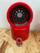 Inboard M1 Electronic Longboard Front Wheel Set w/ Bearings 80mm 78A Red