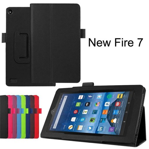 Stand Case Cover Flip Leather Smart For Amazon Kindle Fire 7 / HD 8 2017 7th Gen - Picture 13 of 23