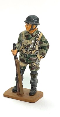 Figurine En Plomb Del Prado - Parachutiste Allemand 1944 - Collection Militaire