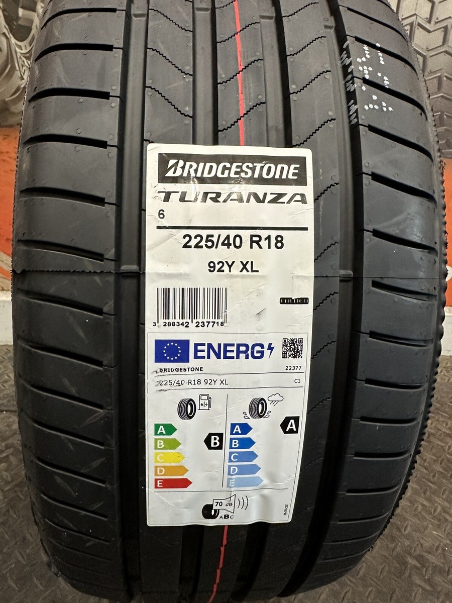 2 x 225/40 R18 Bridgestone Turanza T006 92Y XL 225 40 18 (2254018
