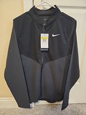 Nike Size S Tour Essential Mens Full-Zip Golf Jacket Black White DV1663-010 120