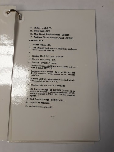 Mooney Mark 20F Check List Reproduction - Picture 5 of 12