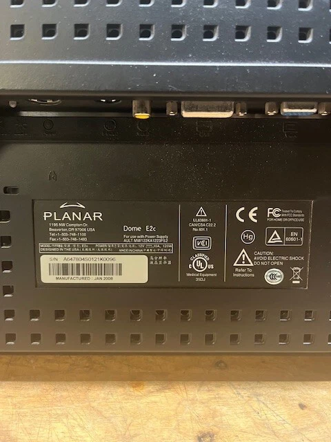 PLANAR DOME E2c 21" LCD Medical Monitor - Image 2 of 3