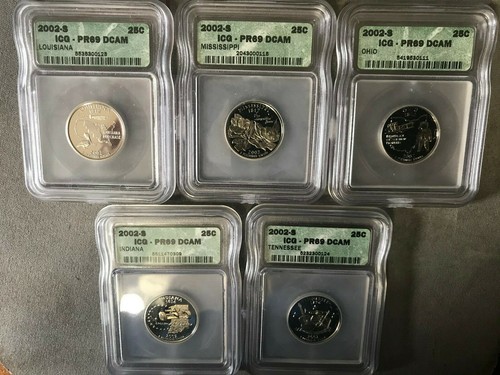 2002-S ICG state proof quarter set - Graded Proof 69 DCAM - Picture 6 of 6