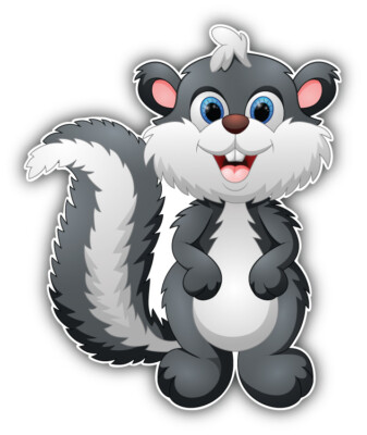 Skunk Cowboy Cartoon Animal Car Bumper Sticker Decal ''SIZES'' Skunk Cowboy Cartoon Animal Car Bumper Sticker Decal ''SIZES''