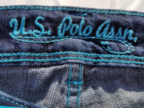 Womens US Polo Assn Capri Size 5 6 Jean Denim Blue Juniors - Picture 3 of 8