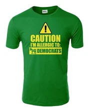 Caution Allergic to Democrats 2020 Elections Anti-Biden Political Men's T-shirt