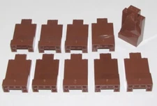 LEGO 10 PIECES REDDISH BROWN ROCK PANEL WALLS 2X4X6 / CITY BUILDING PARTS