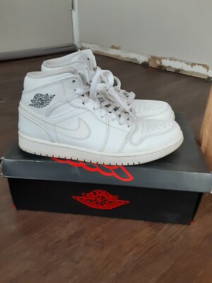 Jordan 1 Mid White Cool Grey (2014) - Size 8 ( 554724-120 ) | eBay 