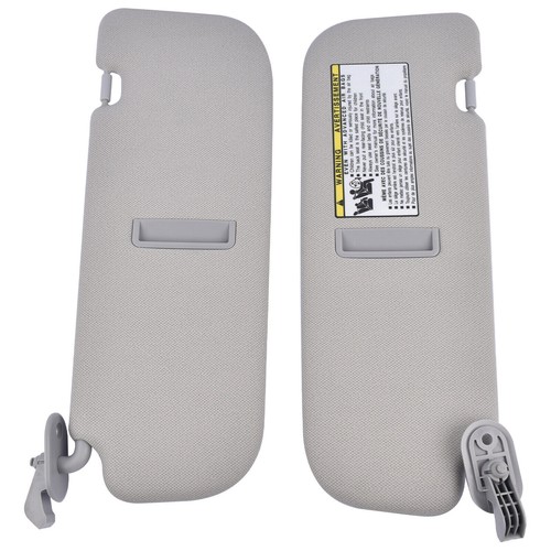 Pair Right + Left Side Car Sun Visor w/Mirror For 2011-2015 Hyundai Elantra Gray - Picture 3 of 10
