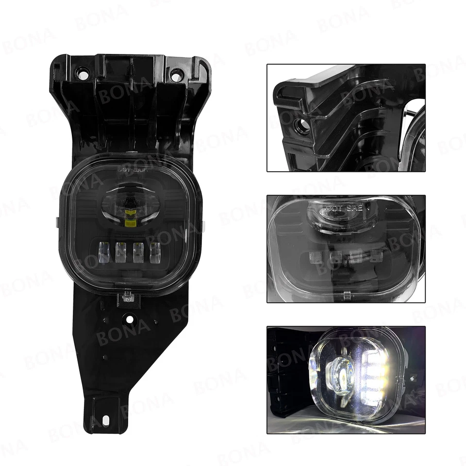 Pair For 2005-2007 Ford F-250 F-350 F-450 F-550 Super Duty LED Fog Lights Lamps - Image 4 of 4