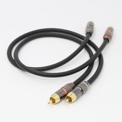 Pair Interconnect Cable 99.9998% OFC Copper with 24K Gold Plated RCA Connectors