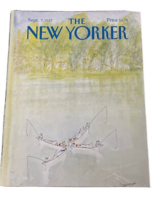 The New Yorker September 7, 1987 J.J. Sempe Cover, Complete Magazine