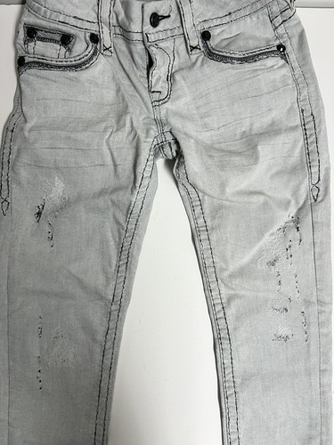 Rock Revival Celinda Jeans Women Ankle Skinny Size 26 Light Distressed - Picture 8 of 13