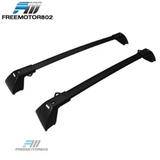 For 21-25 Ford Bronco Sport 4DR Cross Bars Roof Rack Rail Carrier Black Aluminum