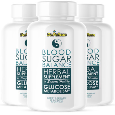 Blood Sugar- Cardiovascular Health, Blood Pressure & Sugar Support- 3 Bottles