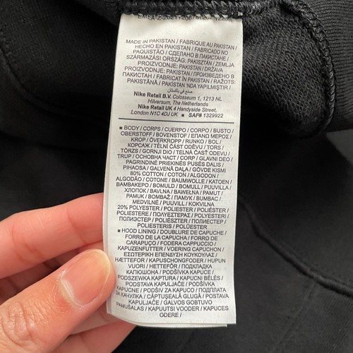 Nike Mens Pullover Hoodie Top Sweatshirt Black (XS) xsmall New - Picture 8 of 9