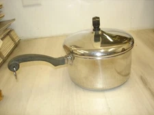 Vintage Farberware 2 QT Sauce Pan Stainless Steel Aluminum Clad with Lid USA