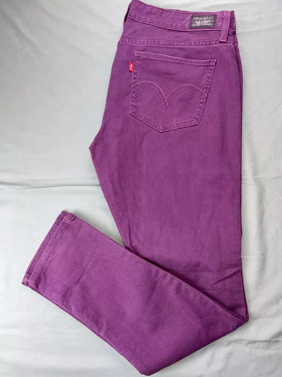 Levi s 524 Too Superlow Stretch Denim Skinny Jeans. Purple Women s 13M. GUC