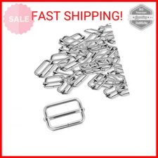 ERKOON 30 Pieces Slide Buckle 1 inch Metal Triglide Slides Rectangle Adjustable 