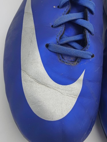 USED Nike Mercurial Vapor X CR7 Dark Blue Football Cleats Size 6Y - Hard to Find - Picture 8 of 12