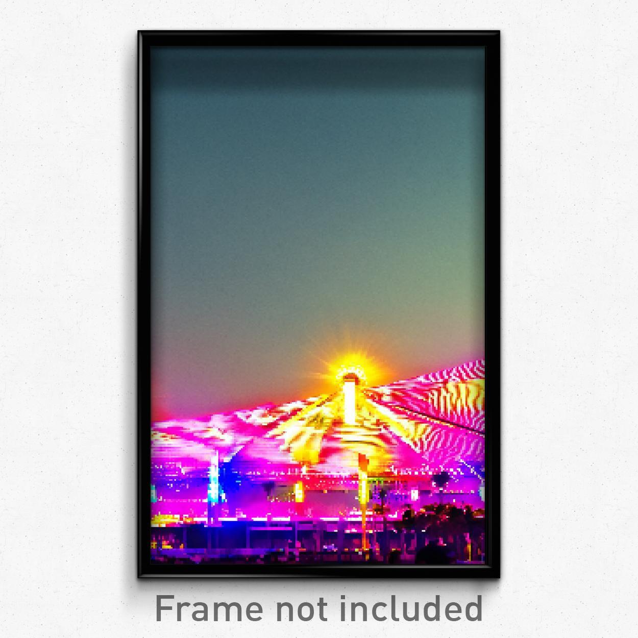 8 Bit Pixel Art Poster - Flamboyant Cataract Psychedelic Video Game Print