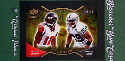 2009 Upper Deck Icons Reflections #RF-JC Michael Jenkins / Curry Die-Cut SP #/40