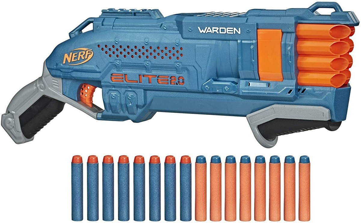 Nerf Elite 2.0 Warden DB-8 Blaster 16 Official Nerf Darts | eBay