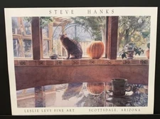 Steve Hanks “KC And The Pumpkin" Cat Poster Hard To Find 32”x21.75” Image Size