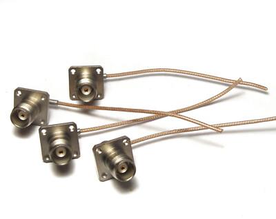 4x Rosenberger TNC-Flansch-Buchse, konfektioniert mit 1.8 mm HF Koax-Kabel
