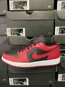 jordan 1 red black low