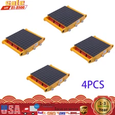 4PCS 15T 33000lbs Machine Dolly Skate Machinery Roller Mover Cargo Trolley