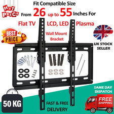 DMI TV Wall Bracket Mount Slim LCD LED Plasma For 26 30 32 40 42 50 55 UK SELLER