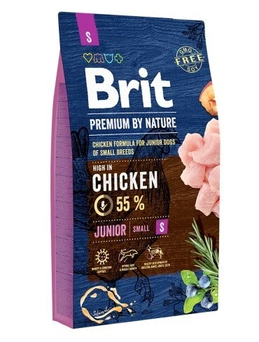 8595602526260 BRIT Premium by Nature Chicken Small Junior dry dog food 3 kg