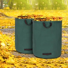 Pair Garden Waste Bags 132 Gallon Reusable Yard Leaf Lawn Trash Waste Bags