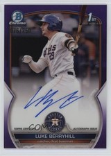 2023 Bowman Chrome Prospect Purple Refractor /250 Luke Berryhill Auto 0in6