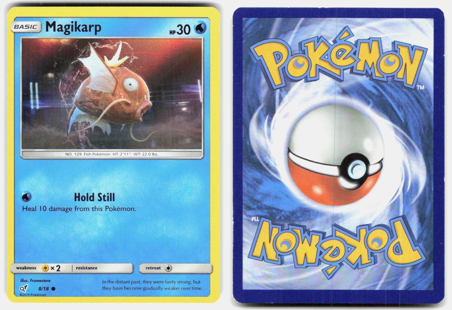 Magikarp 8/18 Common Detective Pikachu Pokemon Holo Lightly Played