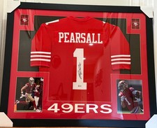 RICKY PEARSALL Signed/Autographed Custom Jersey Framed 35x43  - Beckett