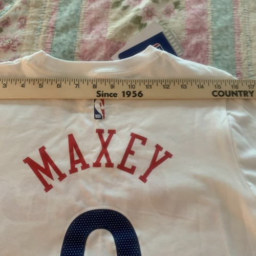 NWT 32 $ Maxey Philadelphia 76ers 2024/25 City Edition Shirt Youth XL - Picture 7 of 8